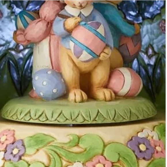 Jim Shore “Easter Joy Is All Around” Bunny Rabbit Musical Figurine - Picture 3 of 5